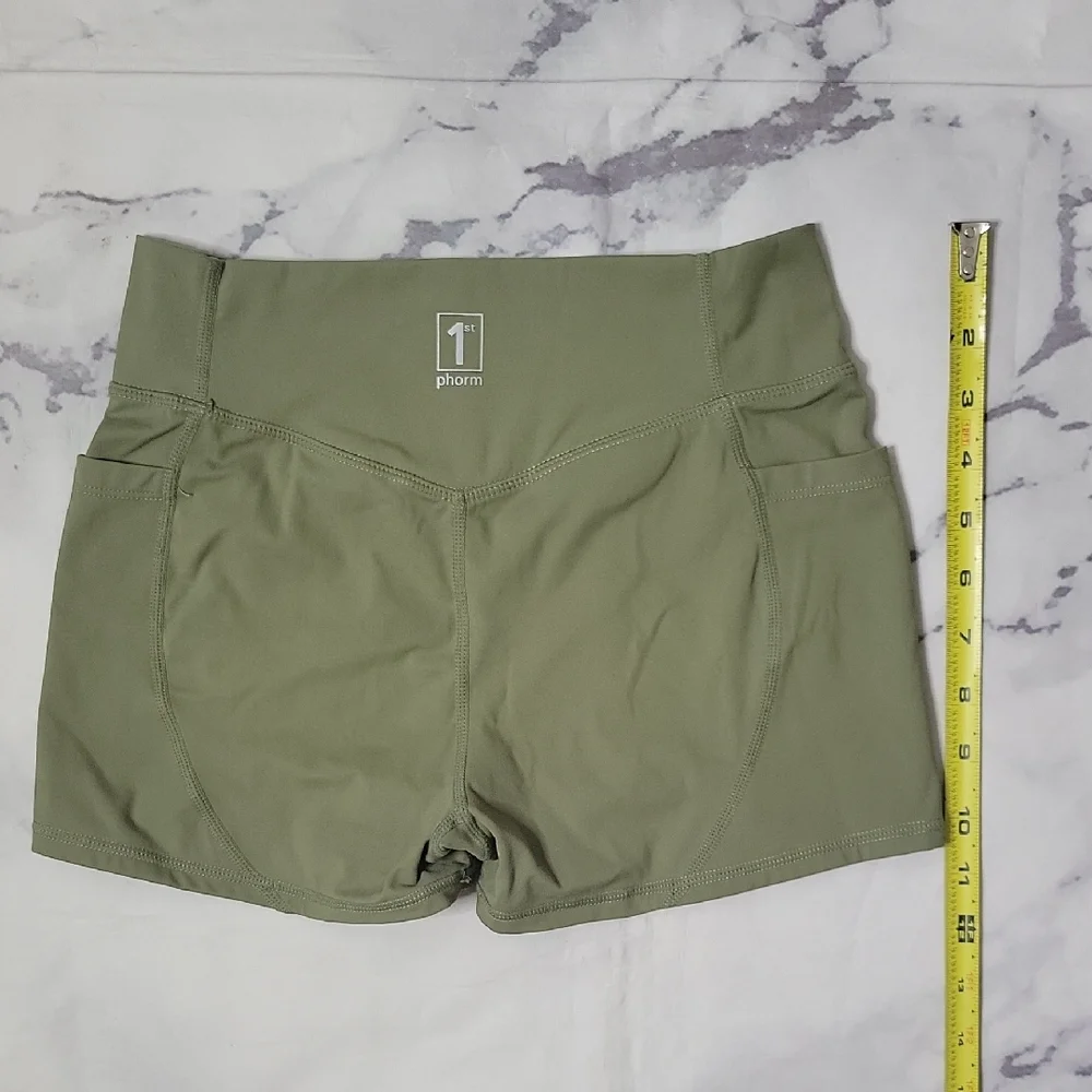 1st Phorm Green Athletic Shorts - Picture 4 of 5